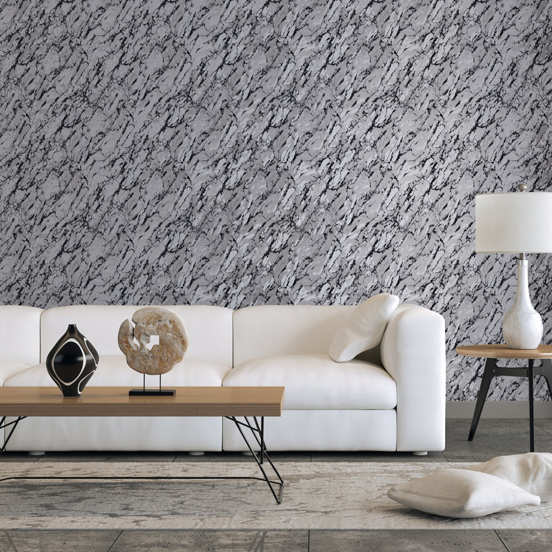 Special FX 2 Collection Metallic Marble Effect Wallpaper Roll, Gray