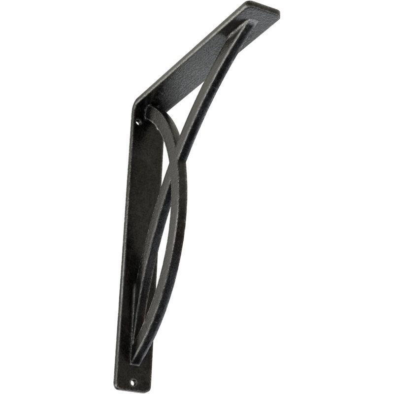 Support en fer forgé Miller, Étain antique, H 10 po x l 1,5 po x P 7,5 po