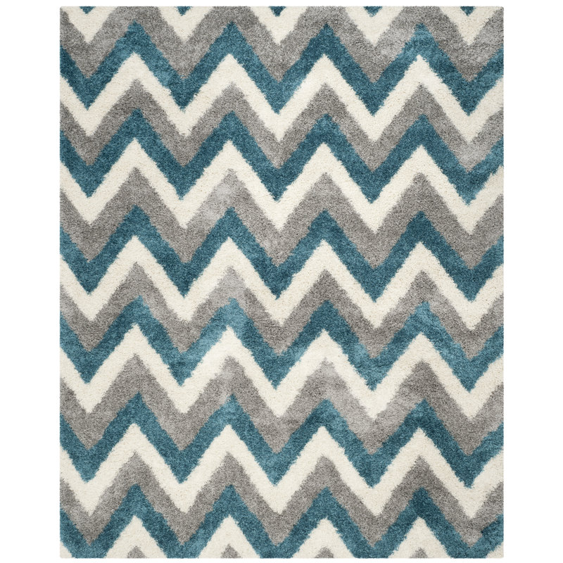 Sgk-Shag Kids Performance Chevron Rug, Rectangle 10' x 8'