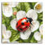 Art mural en verre Ladybug Spring 1 'par Momart-2090048705