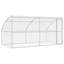  Dog Kennel With Storage Silver Galvanised Steel Pet Enclosure Housing