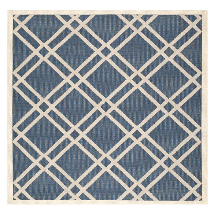 Vondrus Performance Geometric Indoor/Outdoor Area Rug, Square 4'