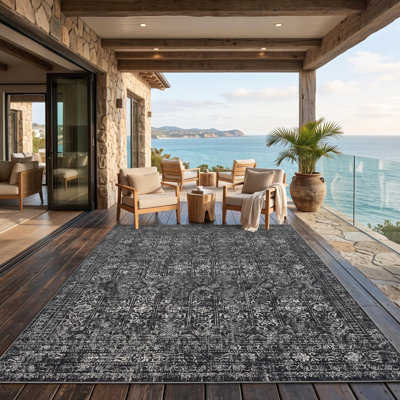 Tapis lavables rétro à motif floral vieilli pour le salon, la chambre de bébé et la salle à manger