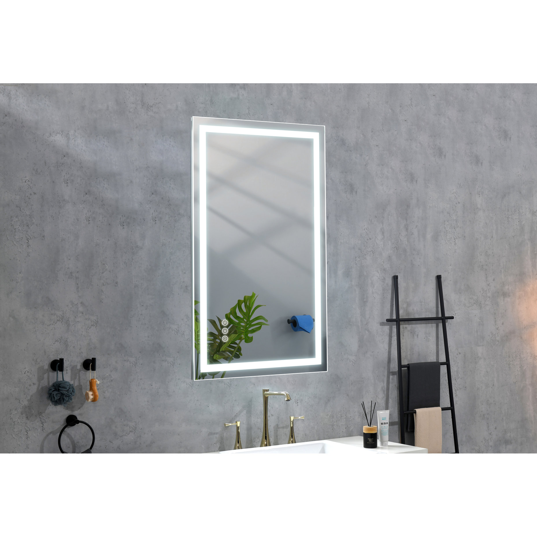 Orren Ellis Led Bathroom Mirror, Fog Function, 3 Color Varieties ...