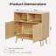 80cm RectangularSideboard, Modern Ribbed Storage Cabinet-1353864433