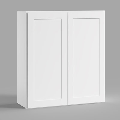 36"W * 42"H * 12"D Shaker White Wall Kitchen Cabinet with Adjustable Shelves