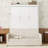 Queen Size Murphy Wall Bed with Cushion & Sofa, Space-Saving Foldable Bed with Storage, White-1200065632