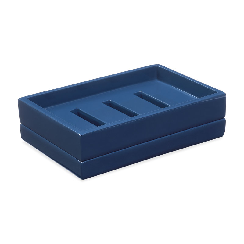 Lacquer Bath Soap Dish, Navy