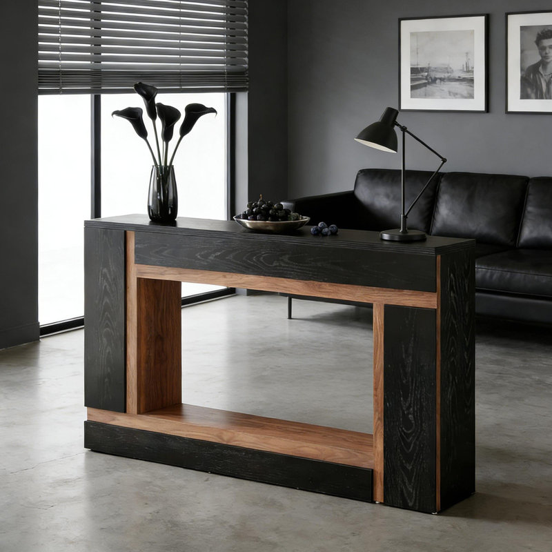 Console de style contemporain, table de couloir rectangulaire, table de canapé
