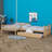 Full Over Full Rubber Wood Bunk Bed With Trundle, Ladder And Guardrails-106347411