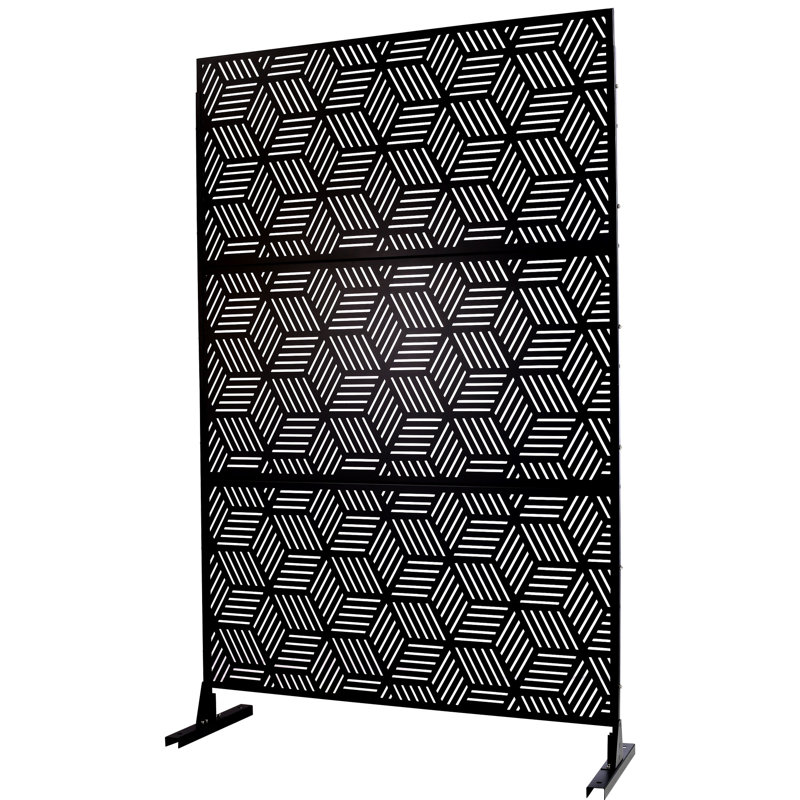 Écran d'intimité en métal H 76 po en métal - autoportant pour l'extérieur et l'intérieur. Espaces de piscine idéaux, jardins. , Rouille - panneaux de clôture. Terrasse, balcon, patio, pelouse, jardin. Élégant