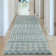 Moroccan Shaggy Collection Rugs Tangier Design in Duck Egg Blue/Ivory