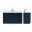 ARIEL Kelly 60 Single Sink Bathroom Vanity with Carrara Quartz Top-2085805822