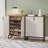 29.52” Brown & White Shoe Cabinet With Doors-1078100759