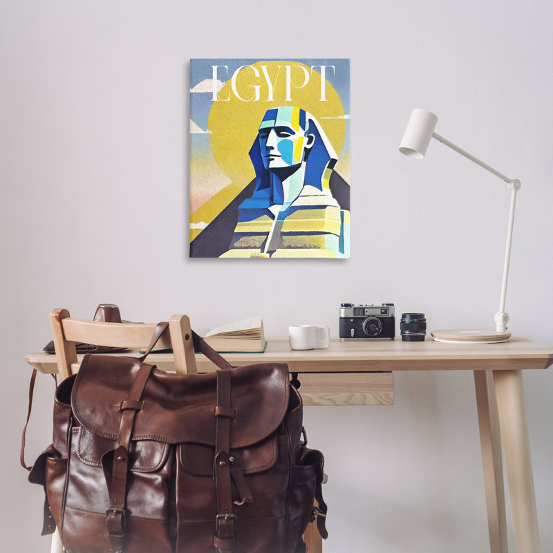 «Égyptien sphinx Landmark» par Daphne Polselli, H 40 po x l 30 po