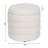 Maisie 18" Wide Faux Fur Sherpa Upholstered Round Storage Ottoman Footstool with Lid Vanity Stool 