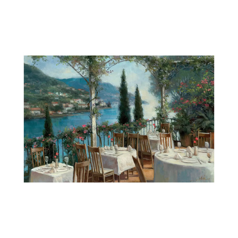 Amalfi Terrace by T.C. Chiu - Gallery-Wrapped Canvas Giclée on Canvas, 20.32 cm H x 30.48 cm W, Canvas