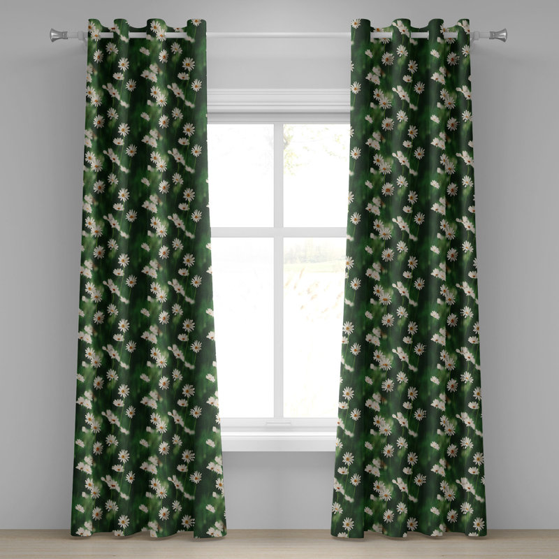 Dakota Fields, camomille, œillets, jardin, marguerite, art, forêt, vert, souci, L 50 po x L 108 po