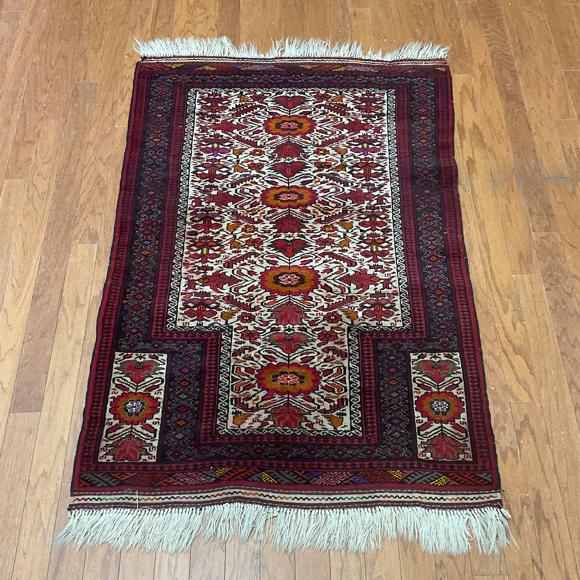Astoria Grand Handmade Prayer Wool Rug | Wayfair