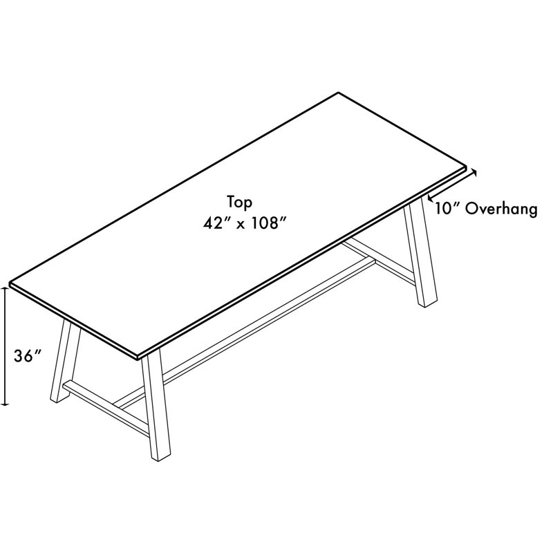 Table de salle à manger Midtown, H 36 po x l 108 po x P 42 po, Espresso