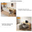 Extendable Dressing Table & Desk Combo | 160-250cm Rotatable Vanity with 6 Drawers | Space Saving for Bedrooms & Small Flats