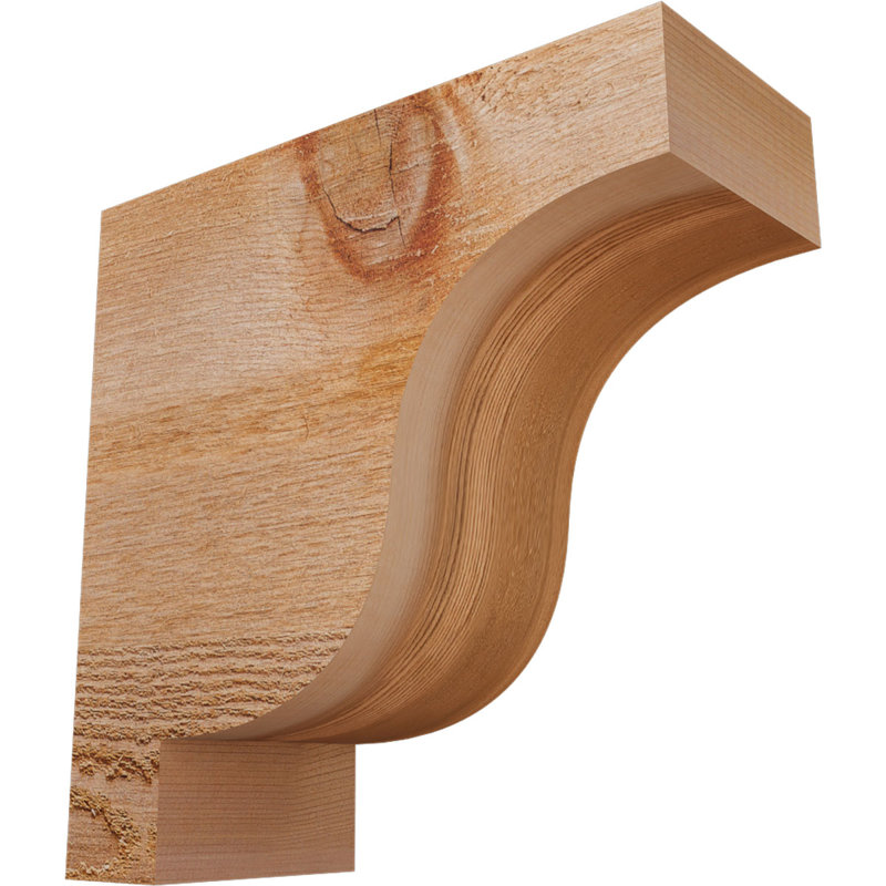 Newport Corbel, H 10 po x l 4 po x P 10 po, Cèdre rouge, Sciage brut