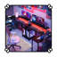 Bureau de jeu en L 54 po avec prise de courant et lumière DEL, conception ergonomique, support pour écran réglable, bureau d'angle réversible pour le bureau personnel, le bureau et les jeux