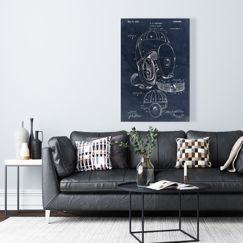 Œuvre de casque Blueprint | Toile bleue