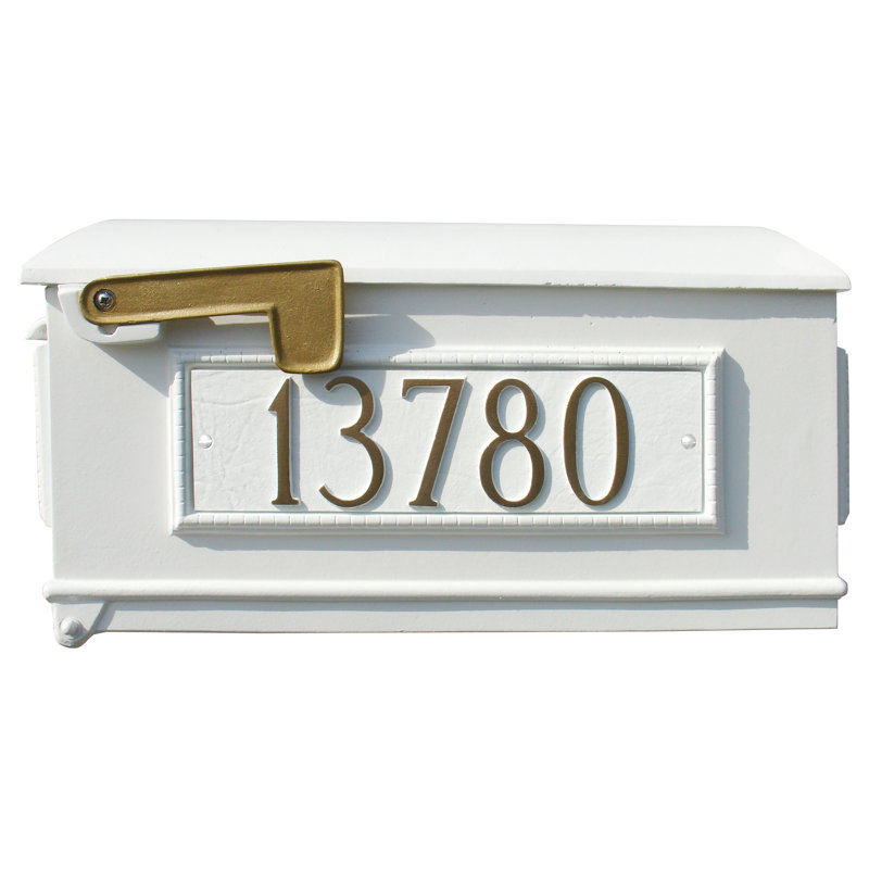 Boîte aux lettres montée sur poteau Lewiston, Blanc