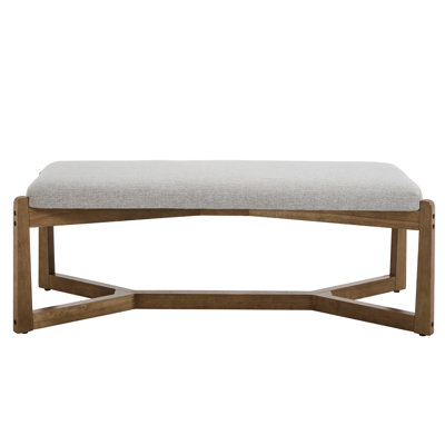 45 Inch Modern Entryway Bench Upholstered Bedroom Bench With Solid Wood Frame With Y-Shaped Foot