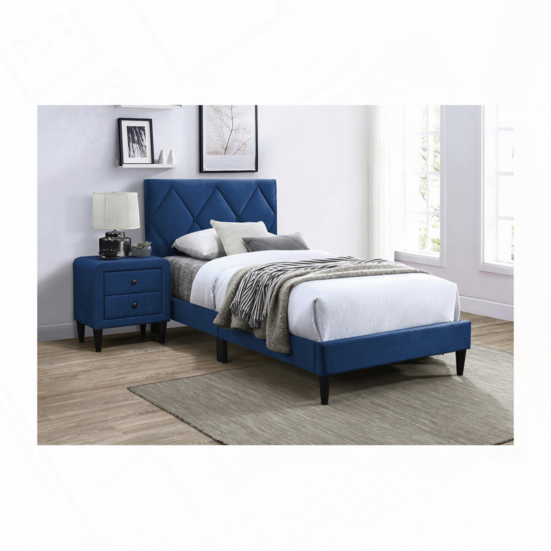 Bed, Full, Navy Blue