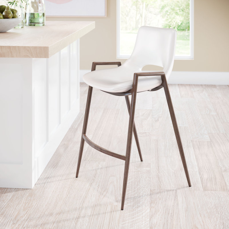 Upholstered Counter Stool with Metal Frame, Counter Stool (26” Seat Height)