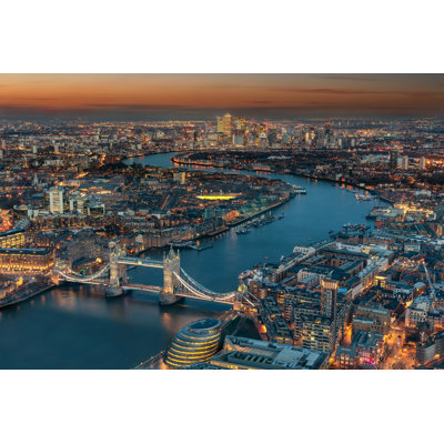 Aerial View Of London by SHansche - Wrapped Canvas Print