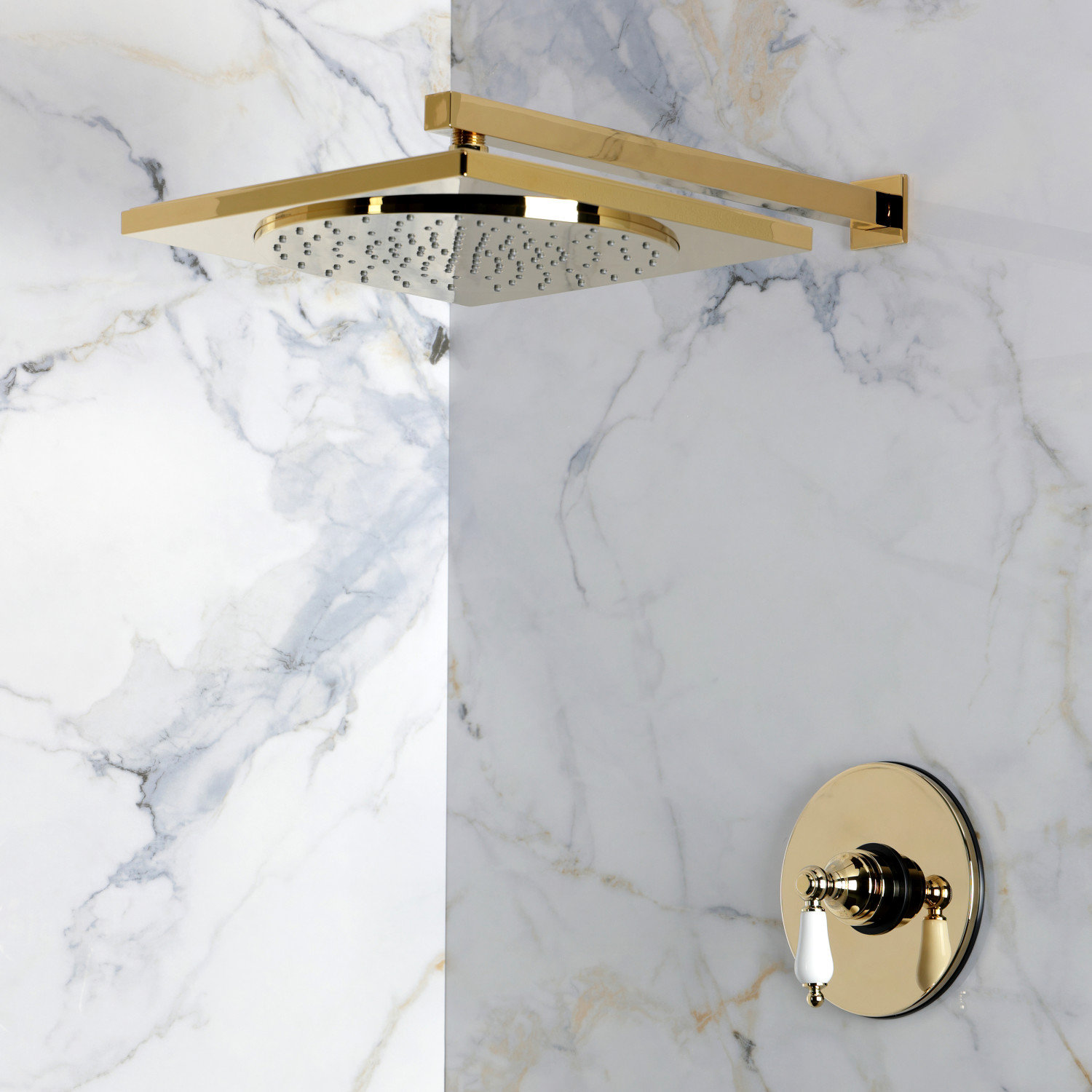 Kingston Brass Victorian Single-Handle Pressure Balanced Shower Faucet, Polished Brass