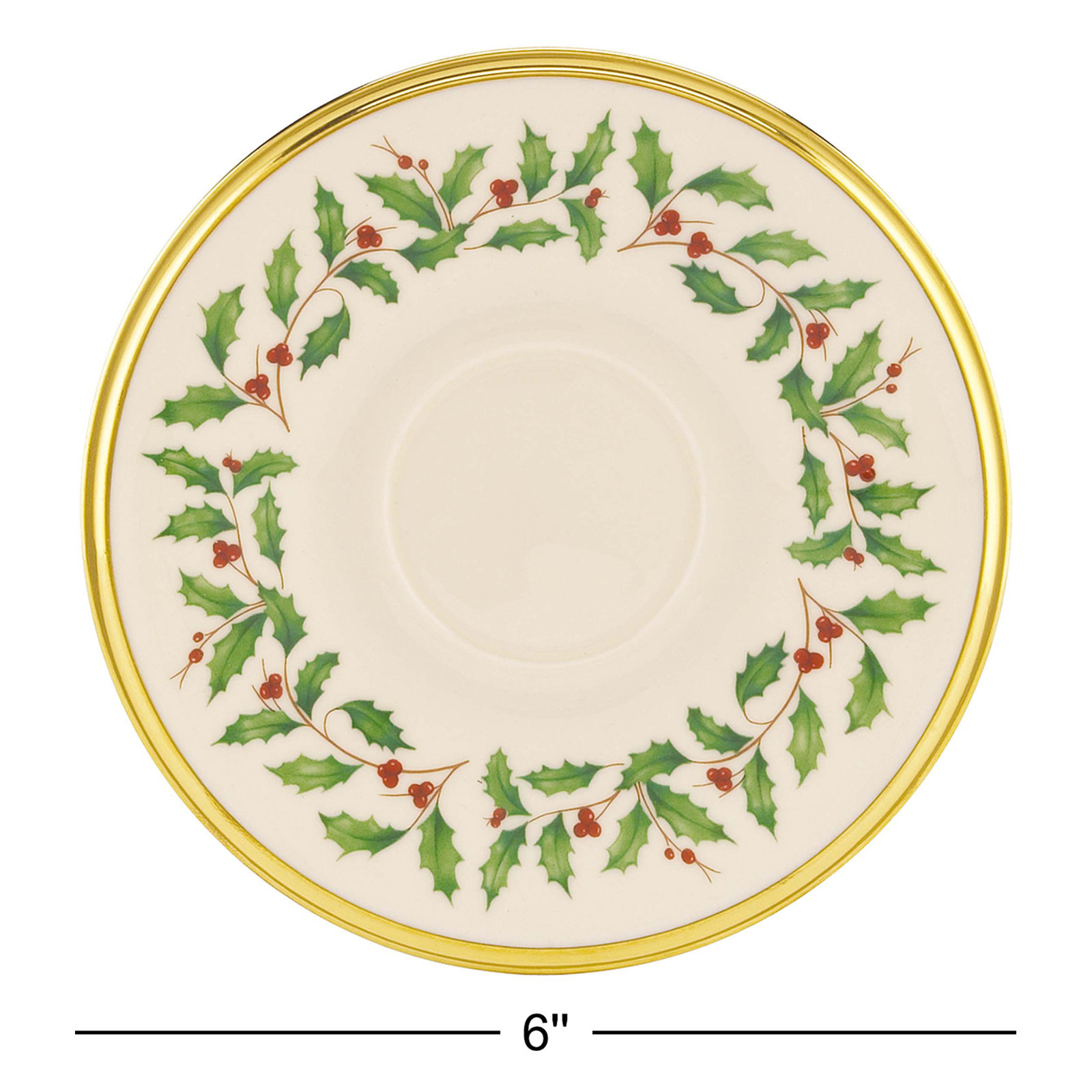 Lenox Holiday 6" Porcelain Saucer