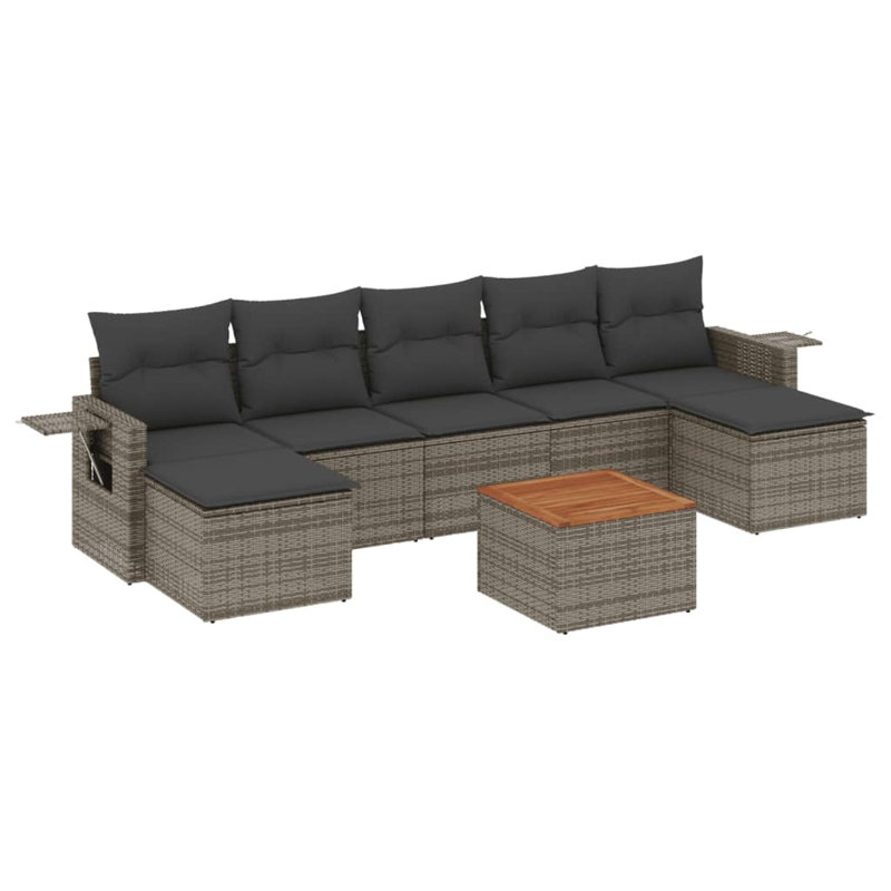 Ensemble de canapé de jardin Vidaxl gris