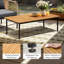 Causeuse et table en osier Oscar - Coussins noirs