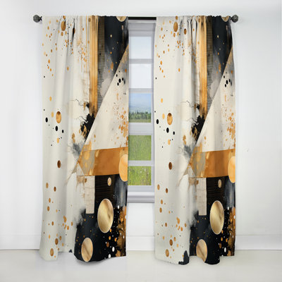 Marcellina - Collages Curtain - Blackout Abstract Curtain - 1 Panels