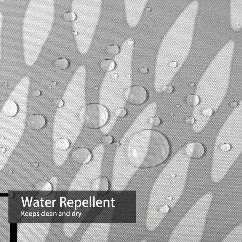 Rideau de douche imperméable à l'eau avec 12 crochets WaveDoodle, L 72 po x l 84 po