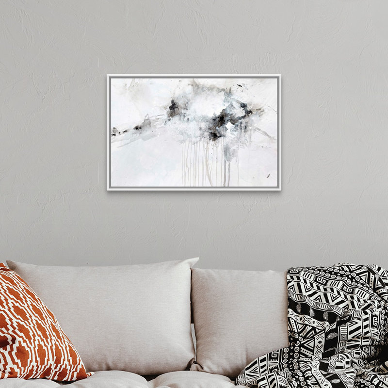 Reproduction d’art sur toile presque silencieuse par Kari Taylor, H 22 po x l 32 po x P 1,75po, Cadre flottant blanc