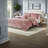 Luxurious Velvet Bedding Sets, Blush Pink Polyester With Modern Quilted Design