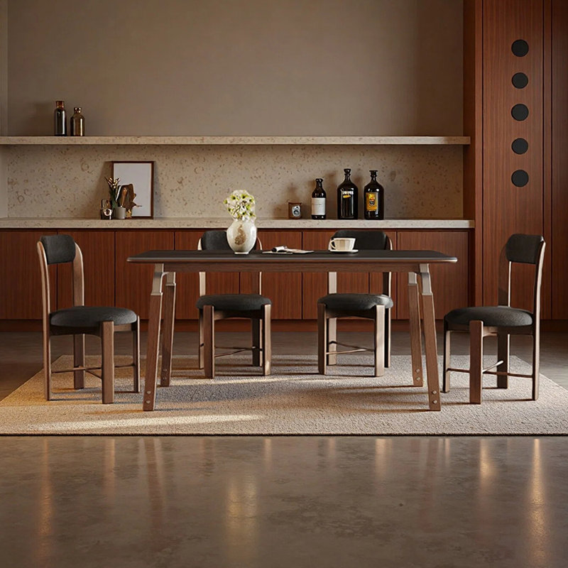Ensemble de table de salle à manger simple et tendance, H 29,52 po x L 62,99 po x l 31,49 po, 7 pièces : table, 6 chaises