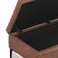 Repose-pieds de rangement pour table basse avec couvercle relevable et pieds en métal Rebecca