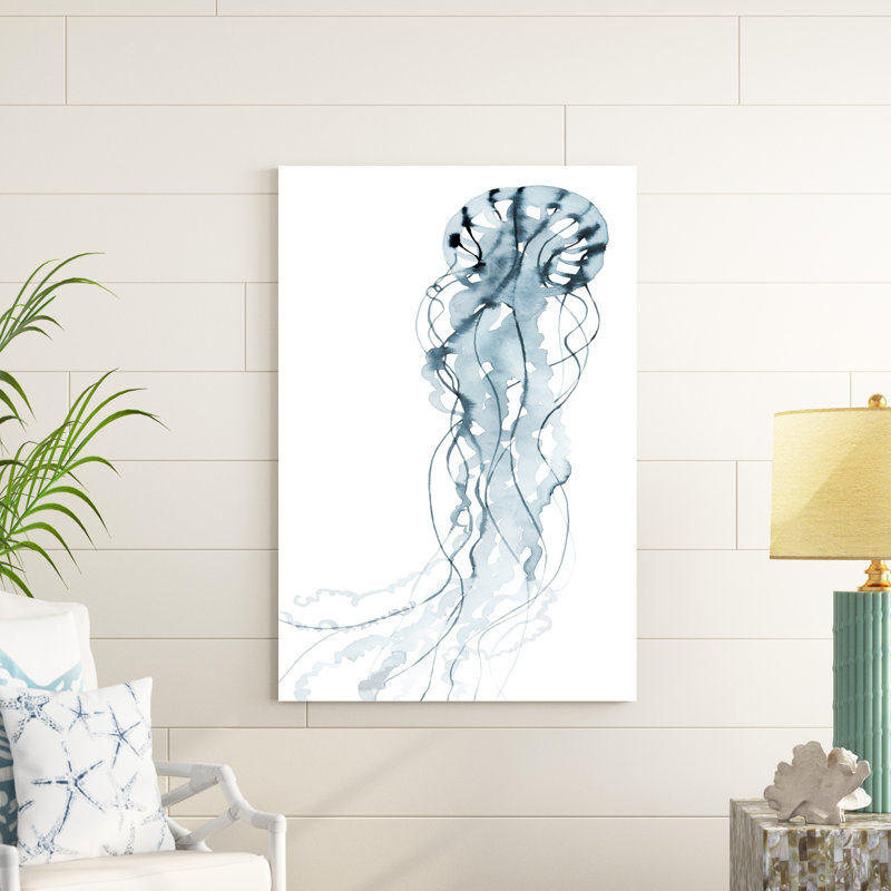 «Deep Sea Jelly I» par Grace Popp - peinture sur toile tendue, H 48 po x l 32 po x P 1,25 po
