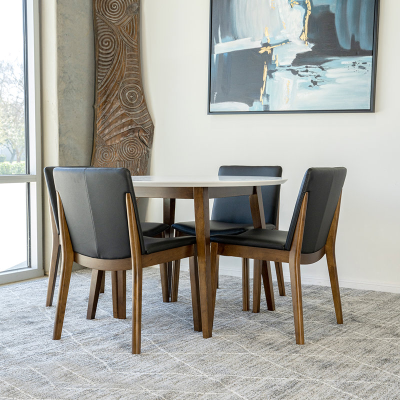 4 - Person Solid Wood Solid Wood Top Four Leg Dining Set