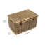 Buff Wicker Hampers with Faux Leather Straps-919509847