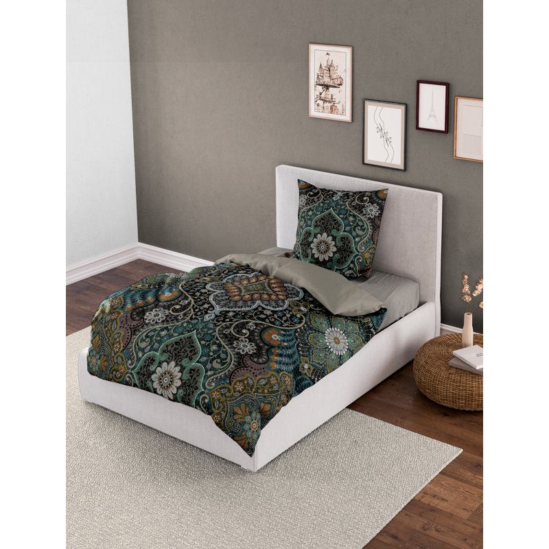 Paisley Duvet Cover Set with Pillowcases Included, 135 x 200cm Duvet Cover + 1 Standard Pillowcase