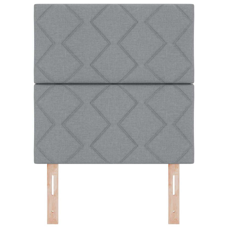 Fabric Headboard Argyle With Headboard Fabric, European Toddler (80 x 160cm), Light Grey