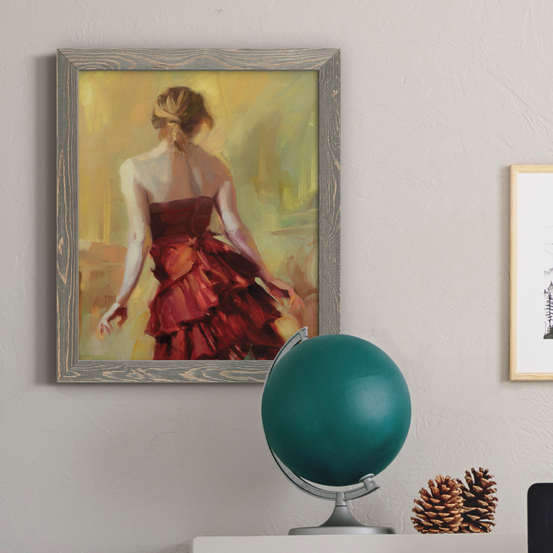 Copper Reflection - Peinture sur toile encadrée, H 24 po x l 18 po x P 1,5 po, Encadré gris