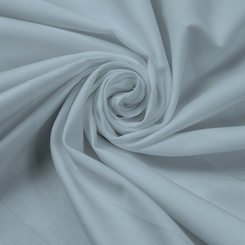 Organic 300 Thread Count Cotton Percale Fitted Sheet, Blue, Single (3')